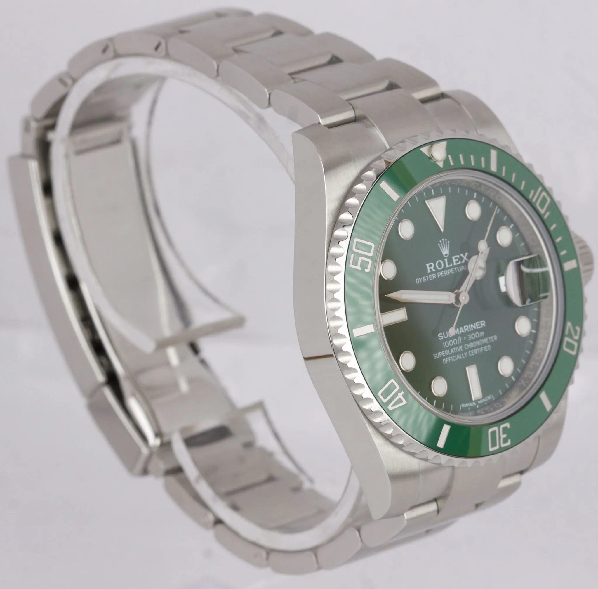 MINT 2019 Rolex Submariner Date Hulk 116610 LV Steel Green Ceramic 40mm Watch