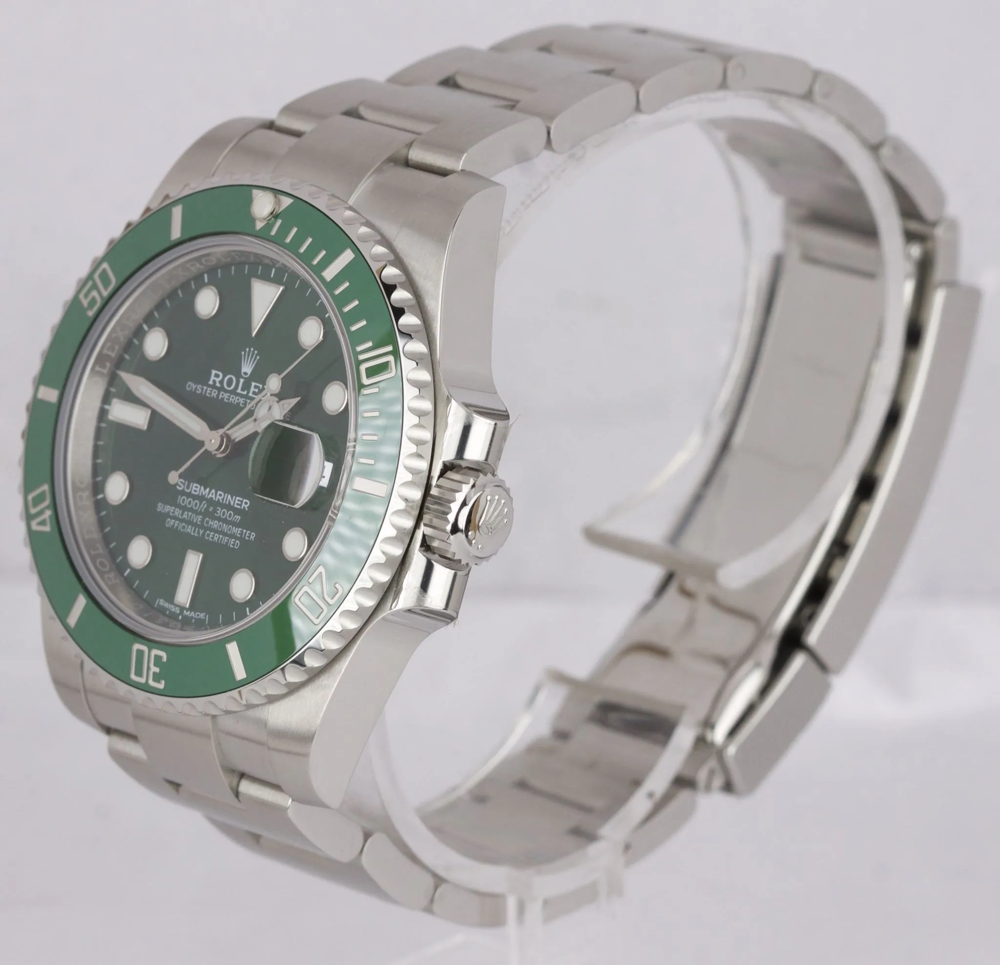 MINT 2019 Rolex Submariner Date Hulk 116610 LV Steel Green Ceramic 40mm Watch