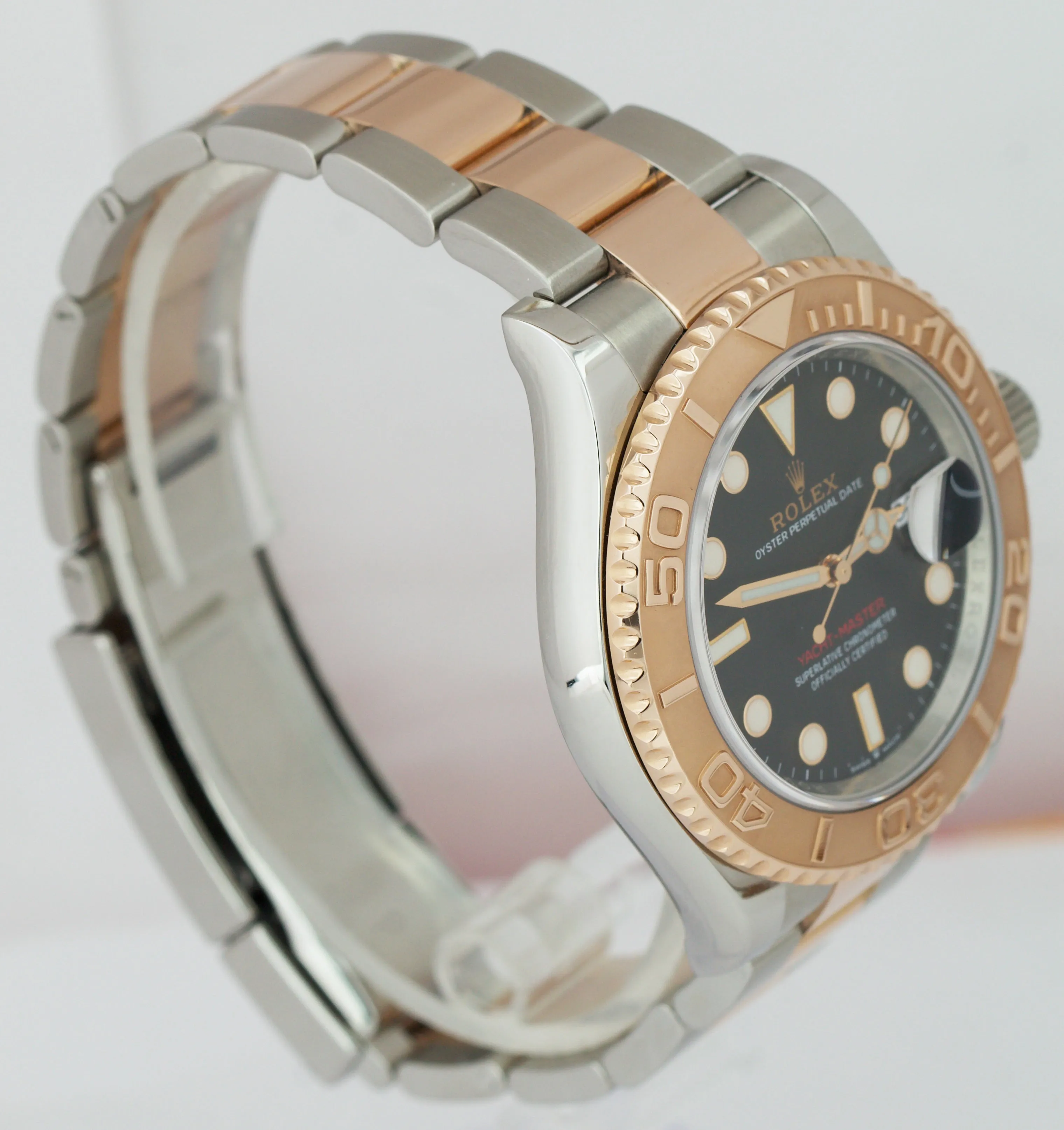 MINT 2020 Rolex Yacht-Master 18K Rose Gold Stainless Black 40mm 126621 Watch B P