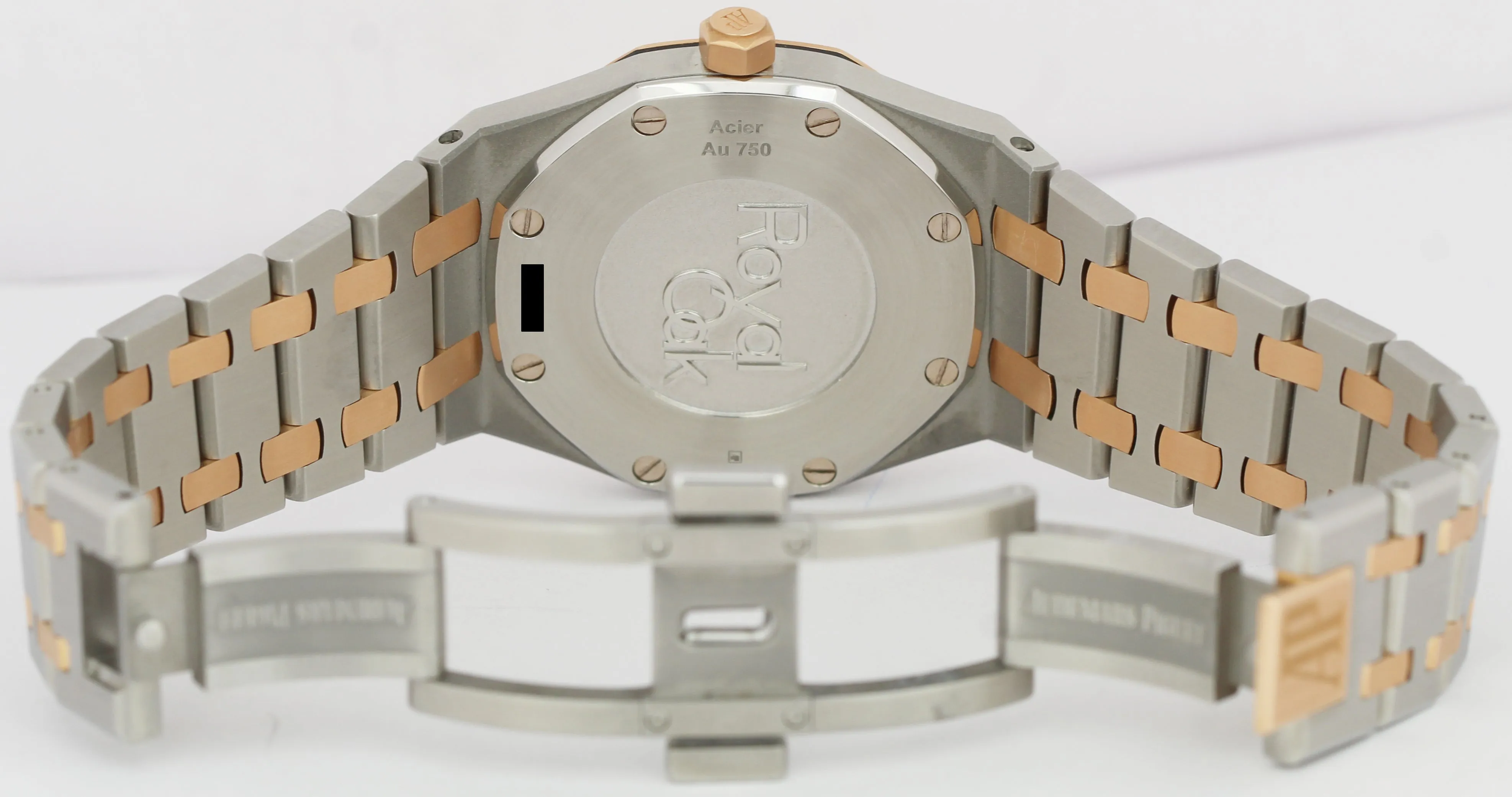 MINT Audemars Piguet Royal Oak Pink Dial 18K Rose Gold Steel 33mm Watch 67650SR
