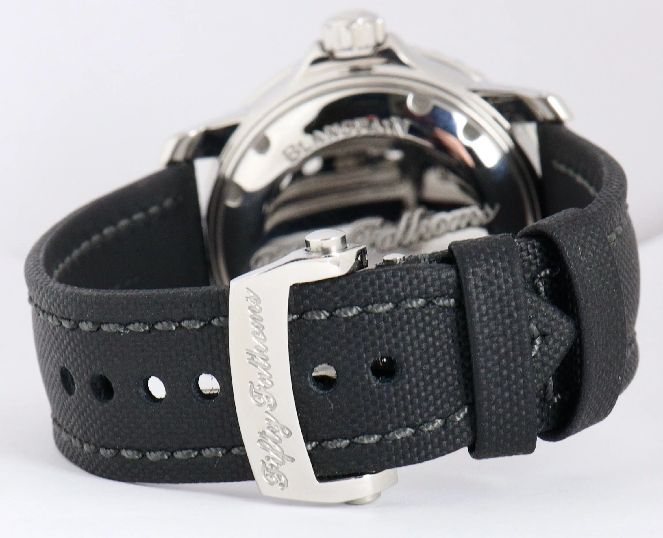 MINT Blancpain Fifty Fathoms Automatic 5015 Stainless Steel 45mm Black Watch