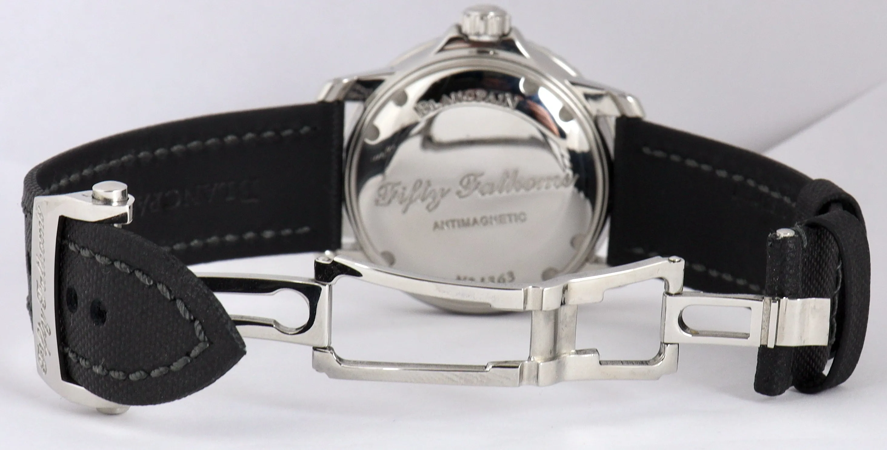 MINT Blancpain Fifty Fathoms Automatic 5015 Stainless Steel 45mm Black Watch