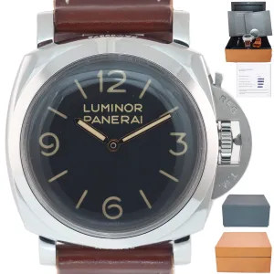 MINT COMPLETE Panerai PAM 372 Luminor 3 Day Steel 47mm N 1950 Manual Wind Watch