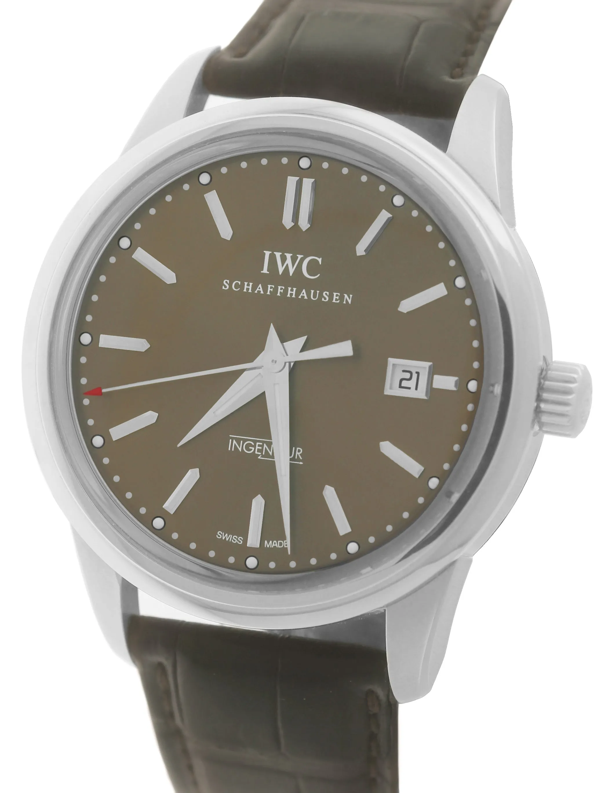 MINT IWC Ingenieur 2012 Limited 500 Stainless Brown 3233 3233-11 IW323311 Watch