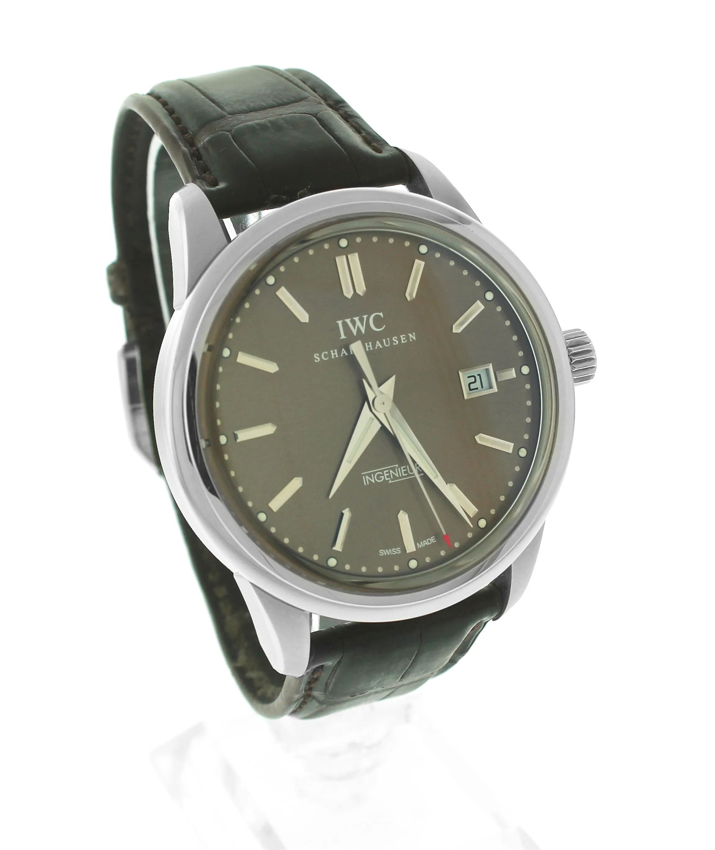 MINT IWC Ingenieur 2012 Limited 500 Stainless Brown 3233 3233-11 IW323311 Watch