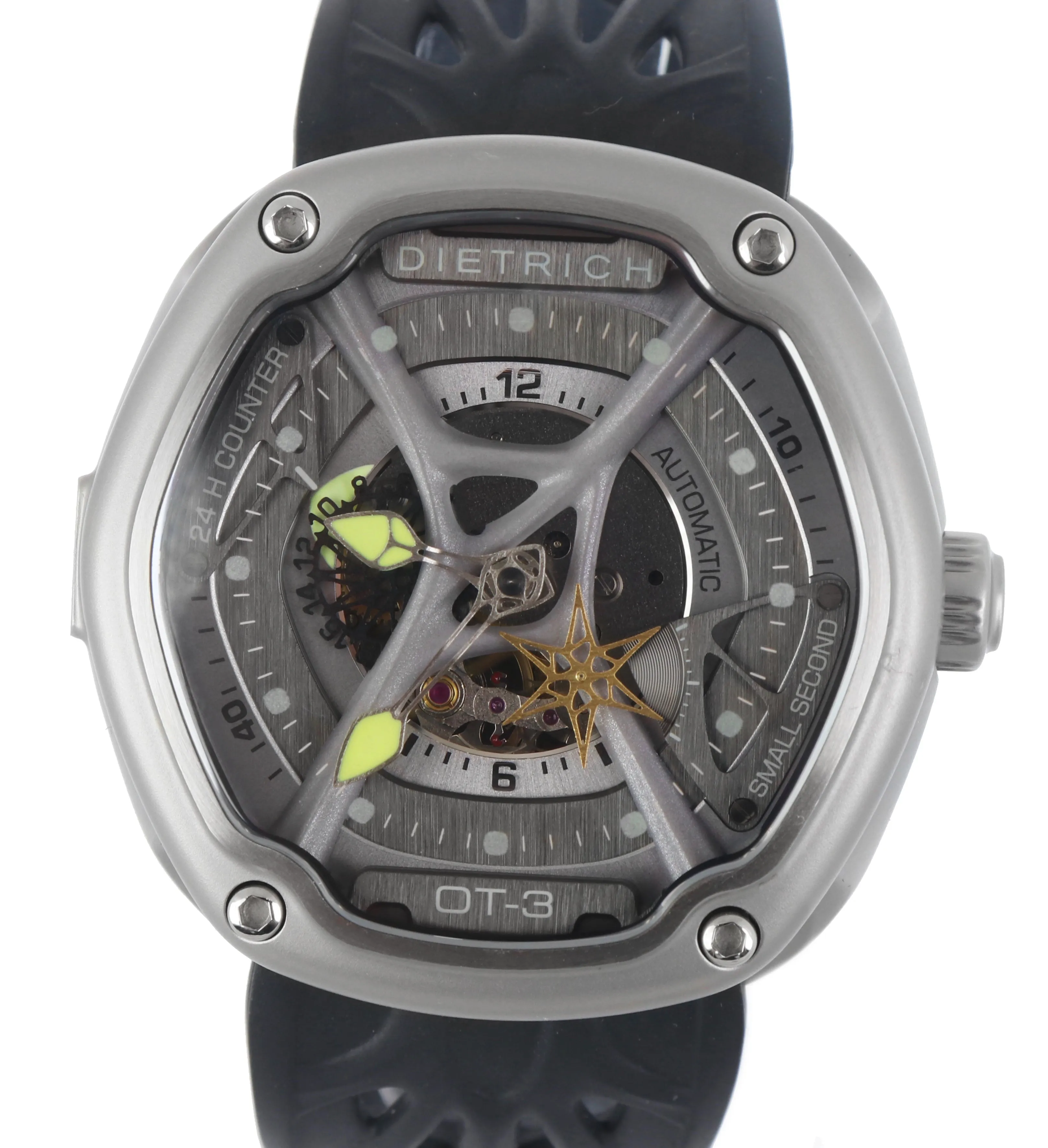 Mint Men's Dietrich OT-3 Grey Black Stainless Automatic Open Concept Watch