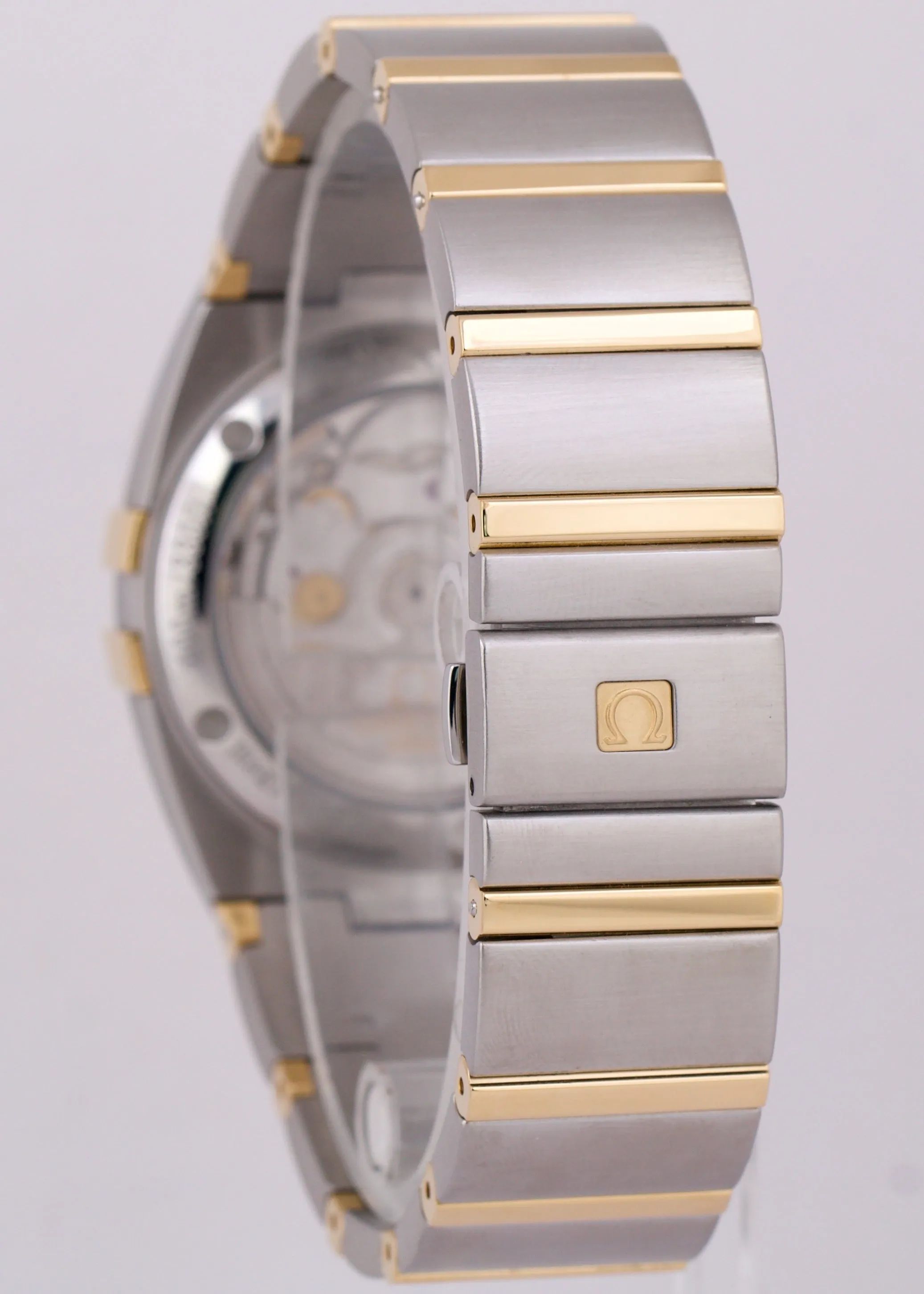 MINT Omega Constellation 18k Gold Steel CHAMPAGNE 35mm 123.20.35.20.08.001 BOX