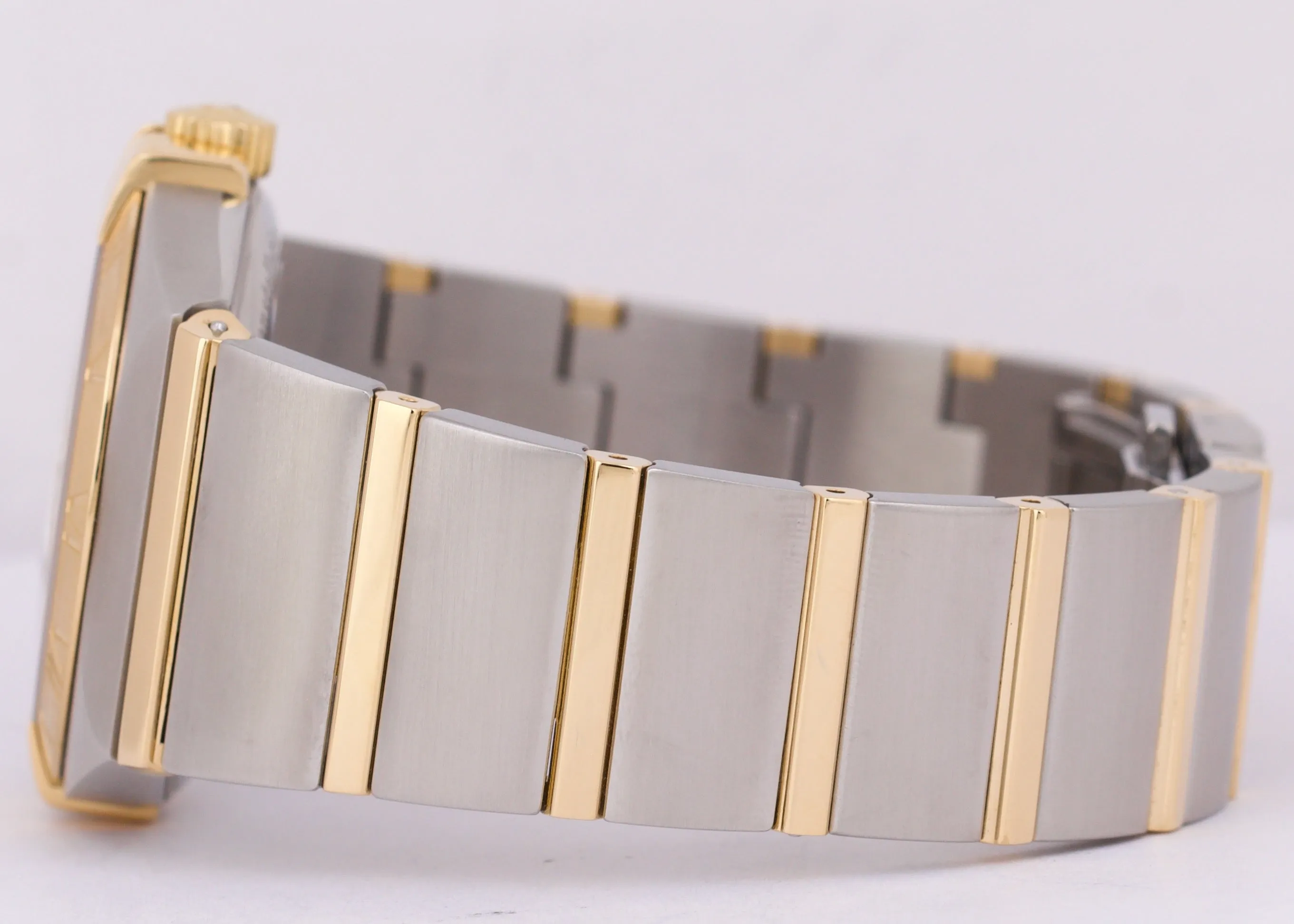 MINT Omega Constellation 18k Gold Steel CHAMPAGNE 35mm 123.20.35.20.08.001 BOX