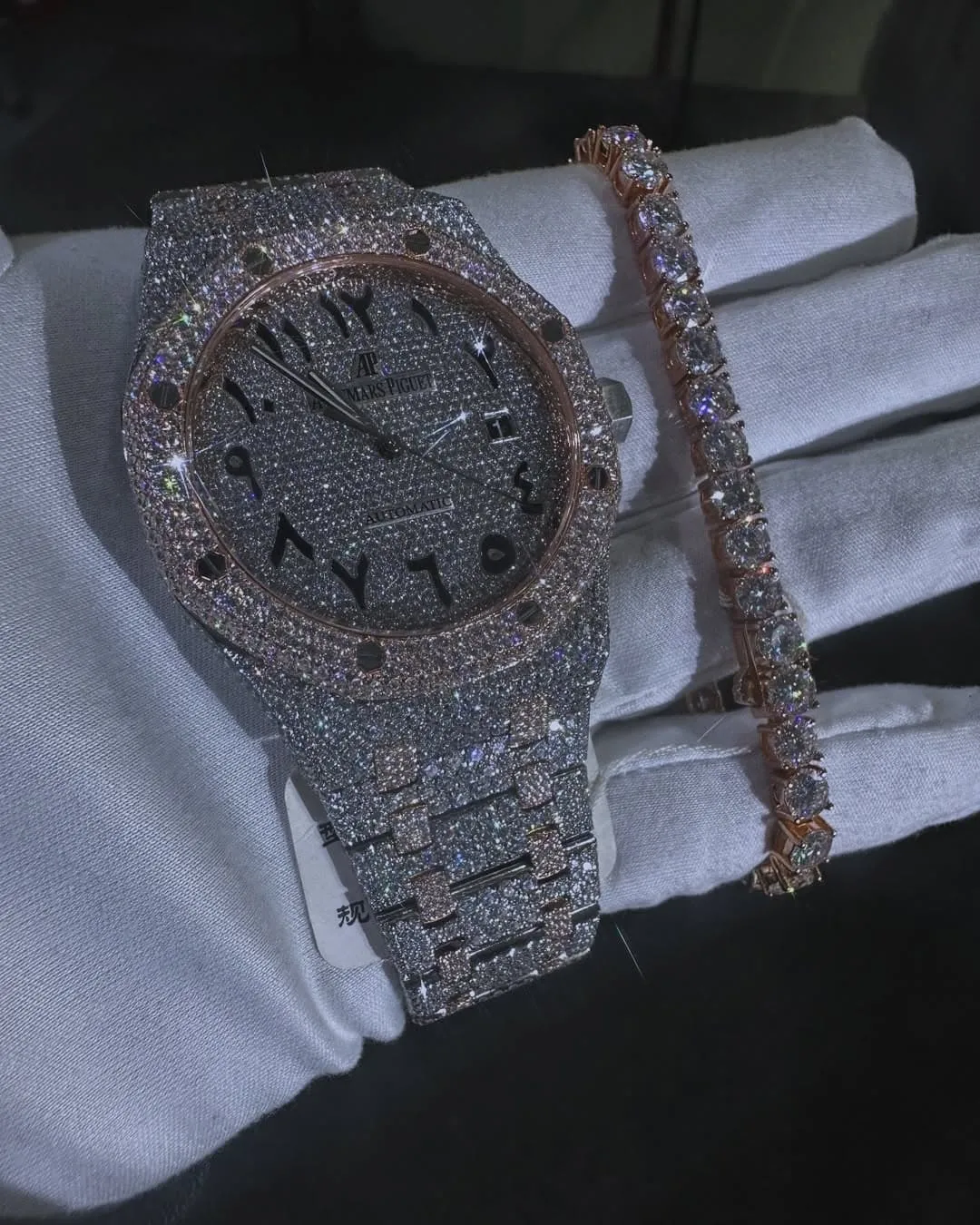 MOISSANITE AP WATCH & Bracelet set W 246