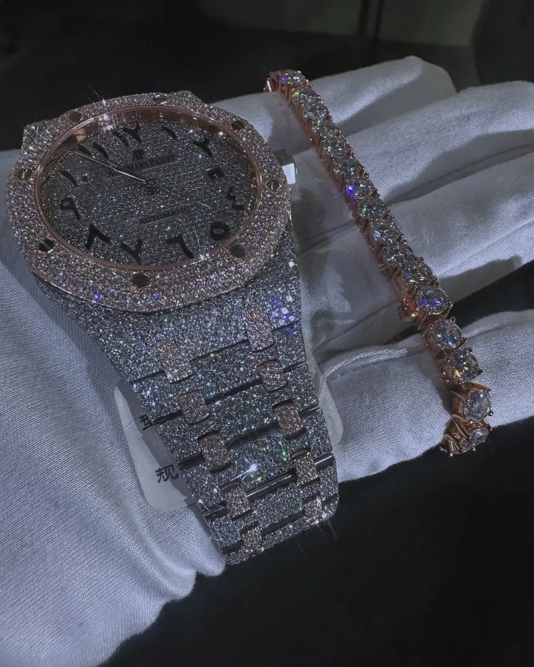 MOISSANITE AP WATCH & Bracelet set W 246