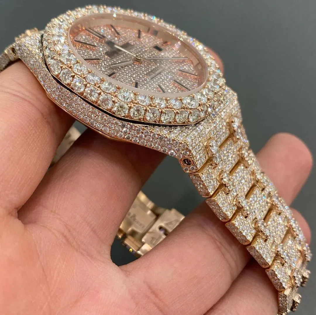 MOISSANITE AP WATCH | AUDEMARS PIGUET ROYALOAK BUSTDOWN  W 123