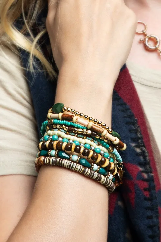 Mountain Meadow Seed bracelet with charm accents *