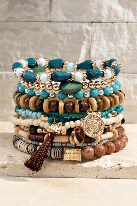 Mountain Meadow Seed bracelet with charm accents *