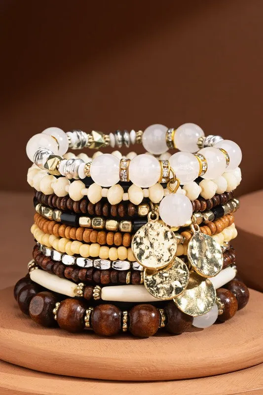 Mountain Seed bracelet with charm accents *