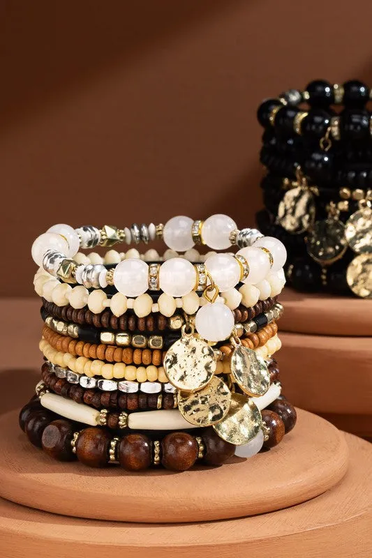 Mountain Seed bracelet with charm accents *