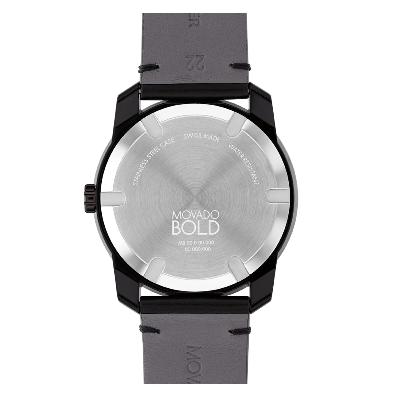 Movado Bold TR90 Black and Gold Dial Watch
