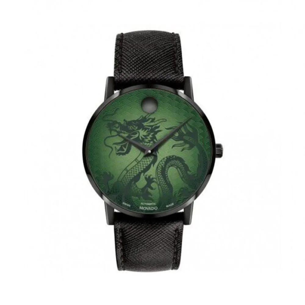 Movado Museum Classic Automatic Jade Dragon Limited Edition Unisex Watch 0607811