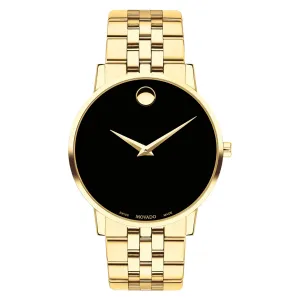 Movado Museum Classic Men's Gold Tone Black Dial Watch