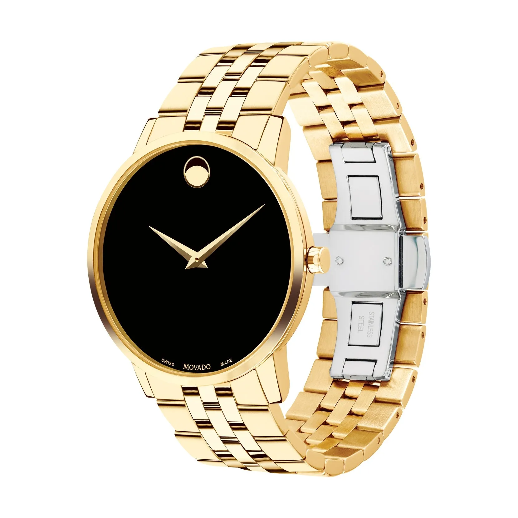 Movado Museum Classic Men's Gold Tone Black Dial Watch