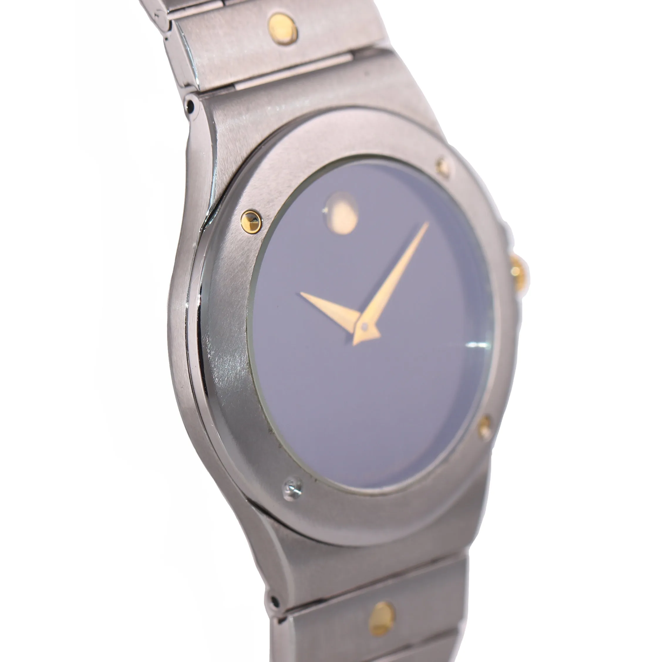 Movado Museum Stainless Steel Gold Tone 86.65.877.02 Quartz Watch