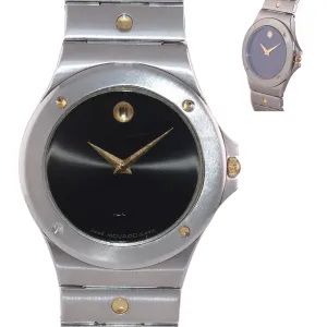 Movado Museum Stainless Steel Gold Tone 86.65.877.02 Quartz Watch