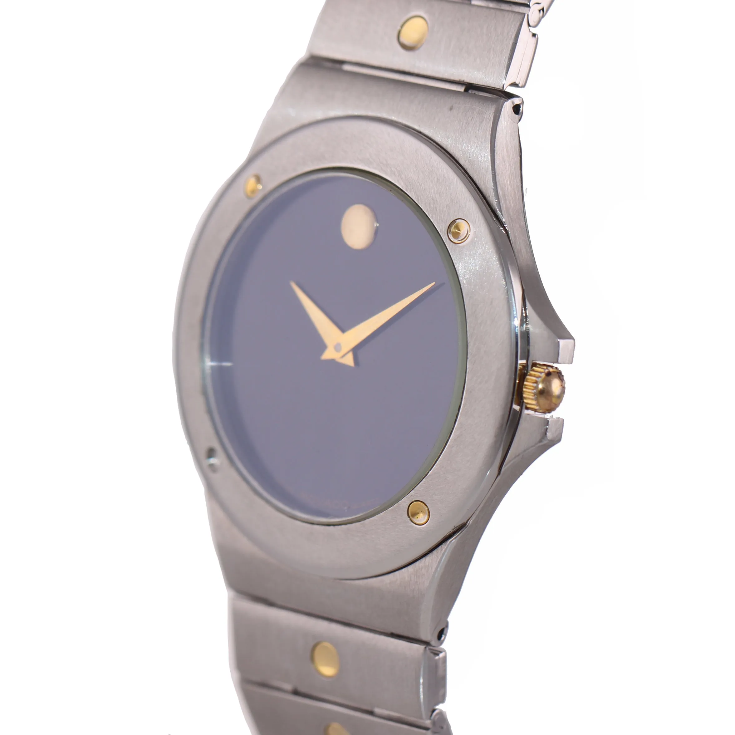 Movado Museum Stainless Steel Gold Tone 86.65.877.02 Quartz Watch