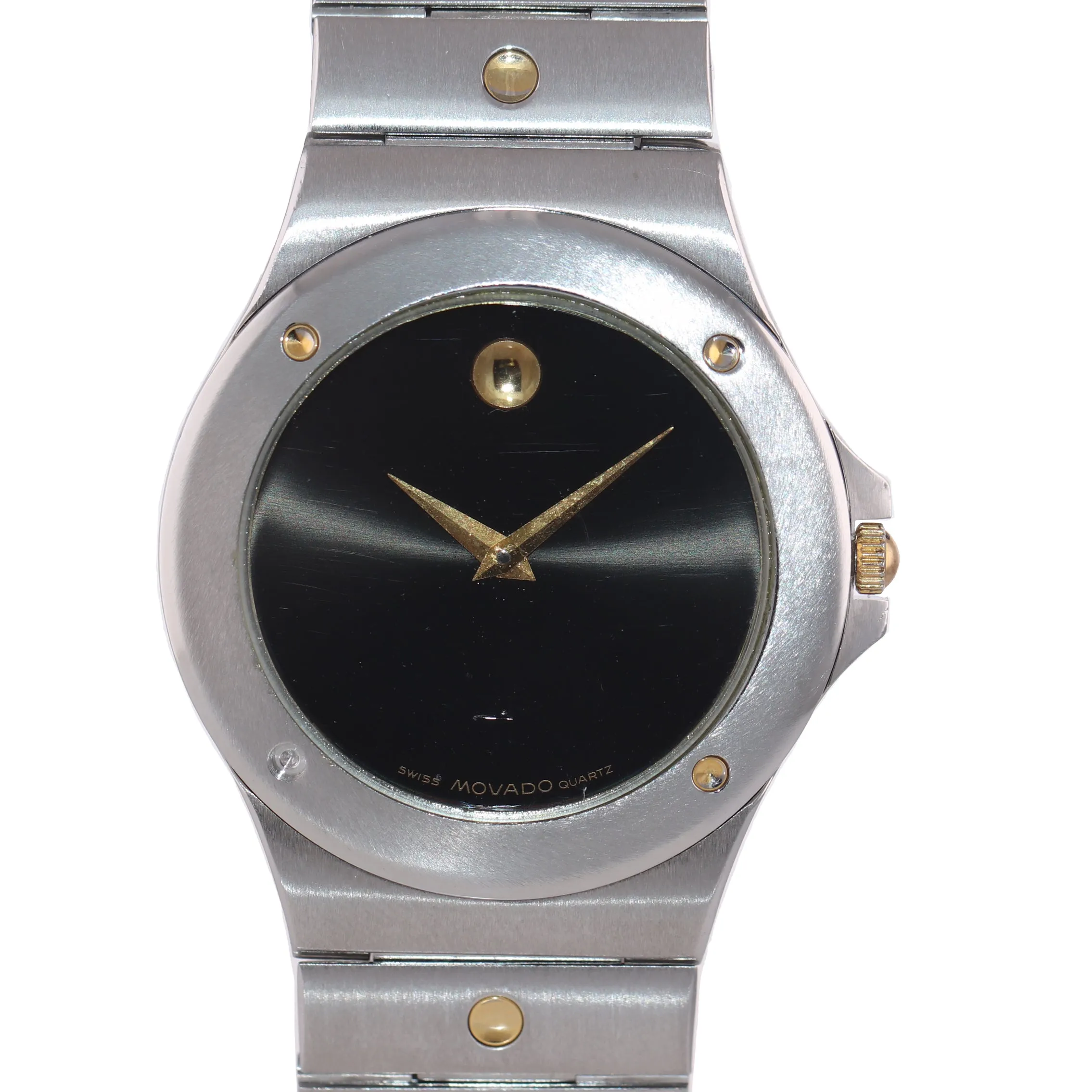 Movado Museum Stainless Steel Gold Tone 86.65.877.02 Quartz Watch