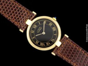 Must De Cartier Vendome Ladies Vermeil Watch - 18K Gold Over Sterling Silver
