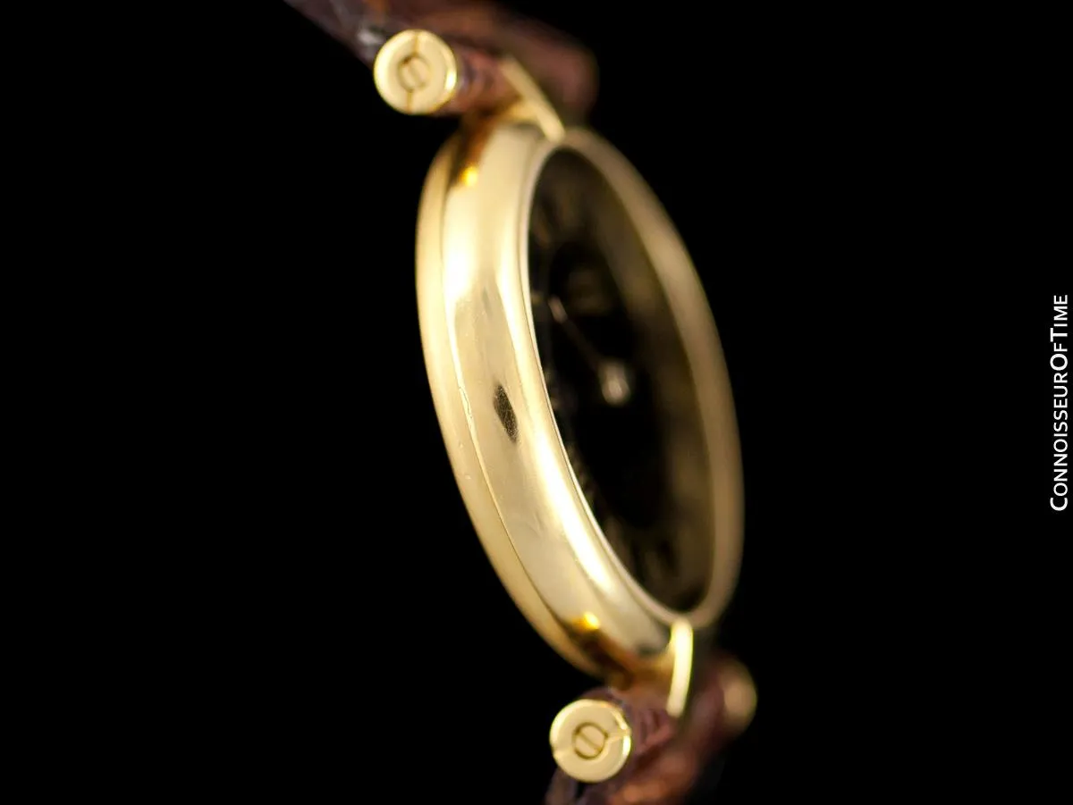 Must De Cartier Vendome Ladies Vermeil Watch - 18K Gold Over Sterling Silver