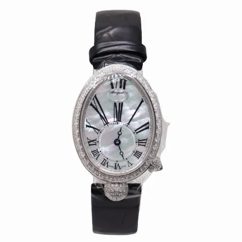 NEW! Breguet Ladies Reine De Naples White Gold 33mm White MOP Roman Dial Watch Ref# 8928BB51944DD0D3L