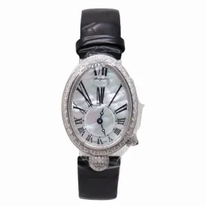 NEW! Breguet Ladies Reine De Naples White Gold 33mm White MOP Roman Dial Watch Ref# 8928BB51944DD0D3L