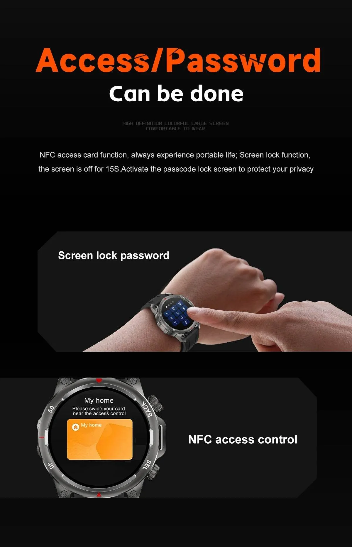 New high-end men's smart Bluetooth call smartwatch IP67 GPS sports fitness 410mAh large battery with flashlight smartwatch