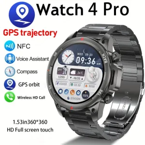 New high-end men's smart Bluetooth call smartwatch IP67 GPS sports fitness 410mAh large battery with flashlight smartwatch
