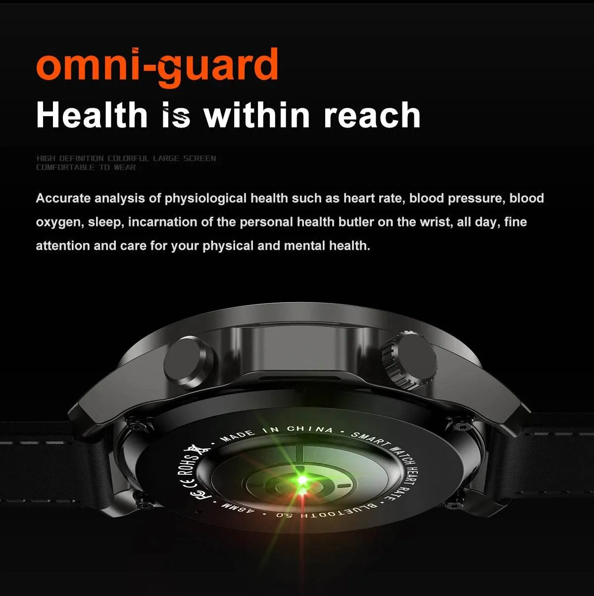 New high-end men's smart Bluetooth call smartwatch IP67 GPS sports fitness 410mAh large battery with flashlight smartwatch