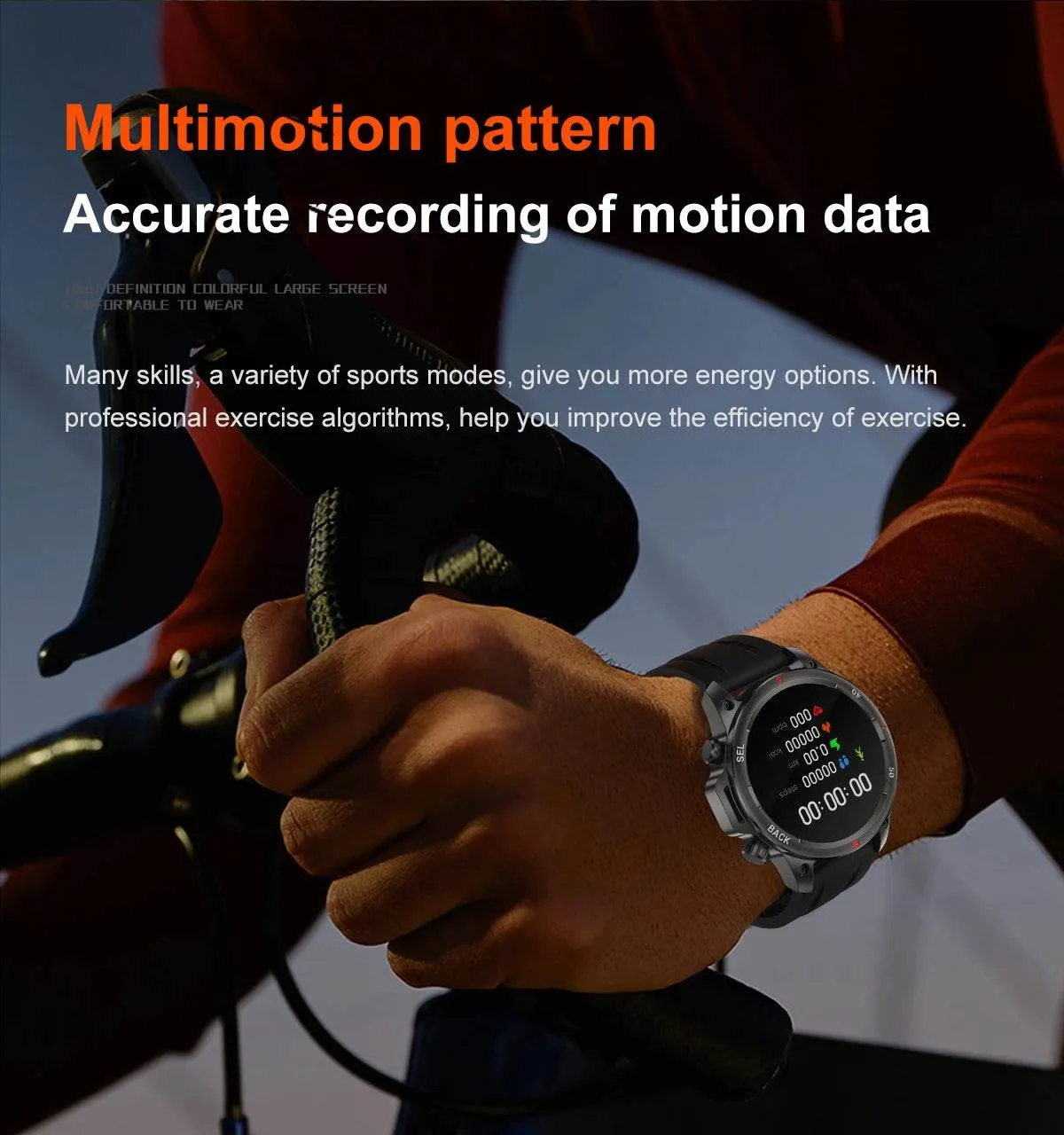 New high-end men's smart Bluetooth call smartwatch IP67 GPS sports fitness 410mAh large battery with flashlight smartwatch