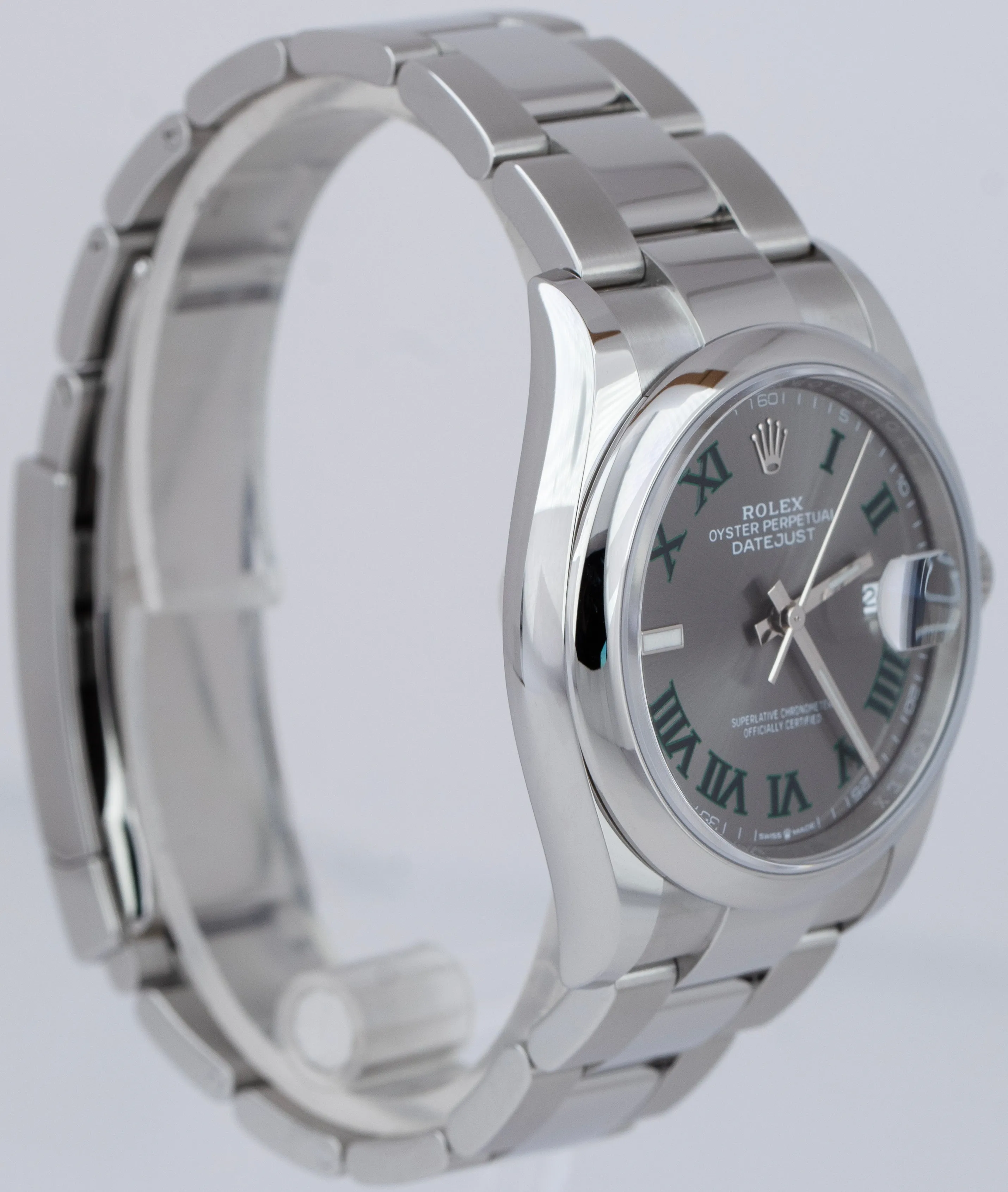 NEW OCT. 2022 Rolex DateJust 36mm Wimbledon Grey Stainless Oyster Watch 126200