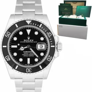 NEW OCT. 2022 Rolex Submariner 41 Date Steel Black Ceramic Watch 126610 LN