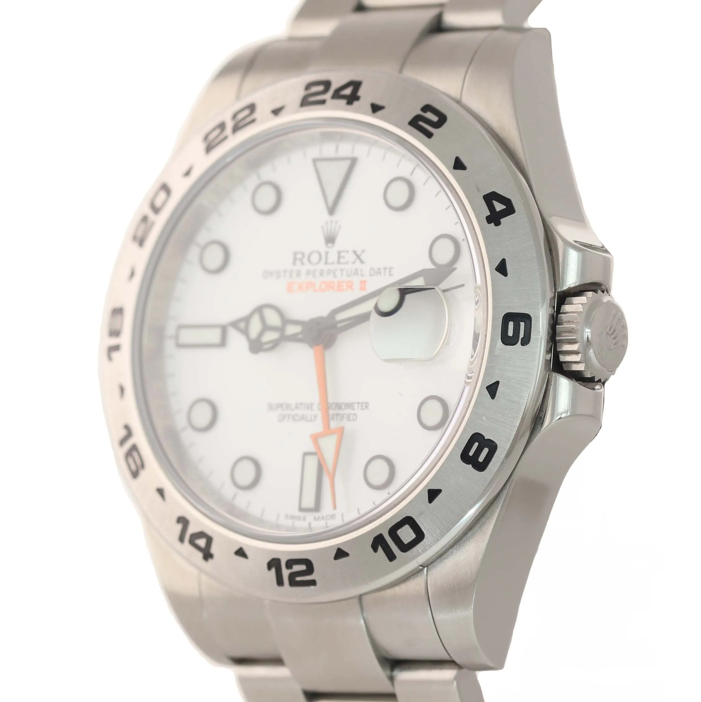 NEW PAPERS 2019 Rolex Explorer II 42mm 216570 White Polar Steel GMT Date Watch