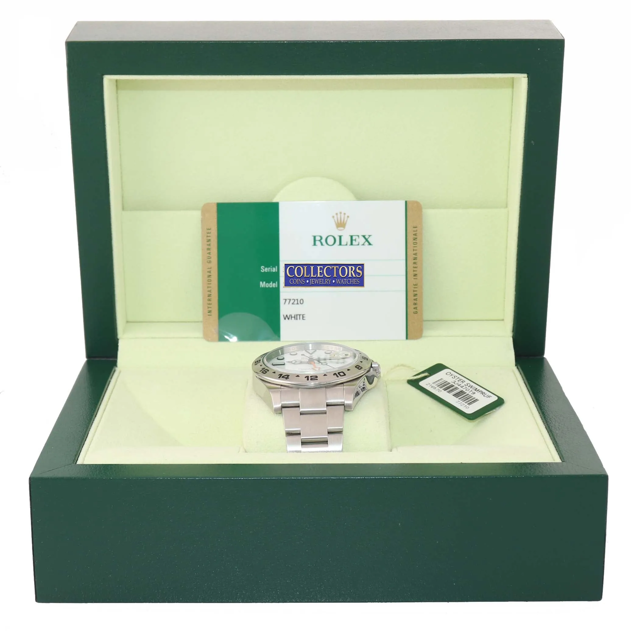 NEW PAPERS 2019 Rolex Explorer II 42mm 216570 White Polar Steel GMT Date Watch