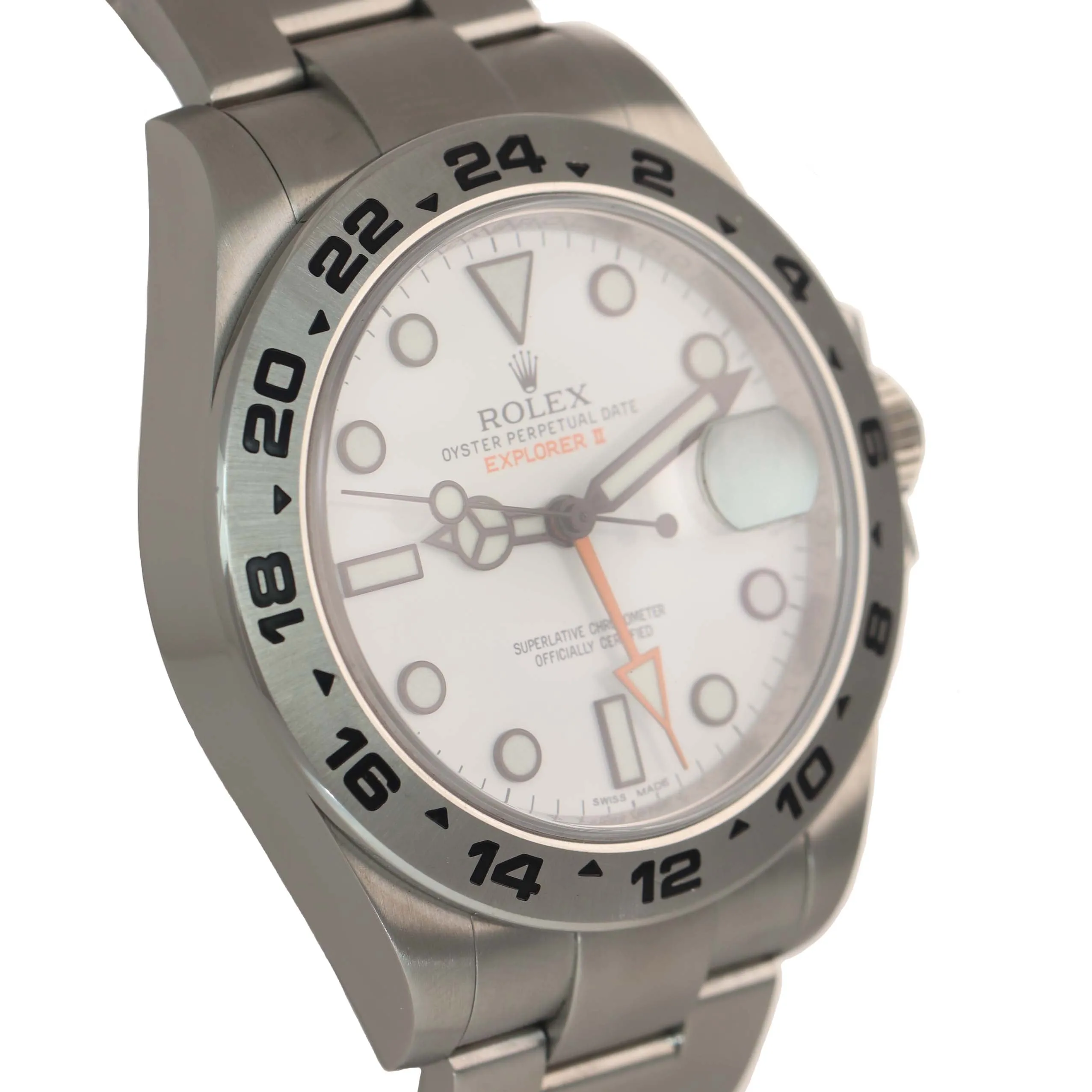 NEW PAPERS 2019 Rolex Explorer II 42mm 216570 White Polar Steel GMT Date Watch