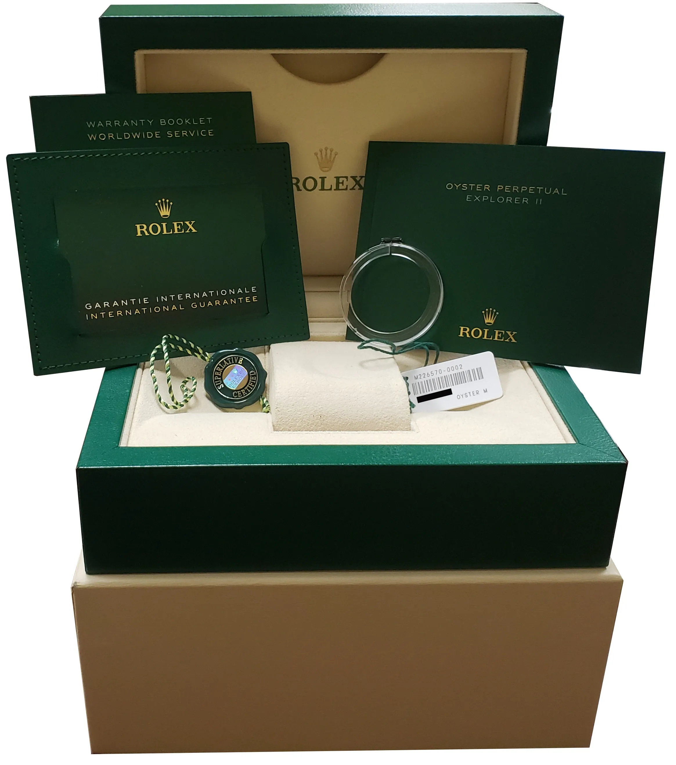 NEW STICKERED 2021 Rolex Explorer II 42mm Black Orange Steel Date Watch 226570