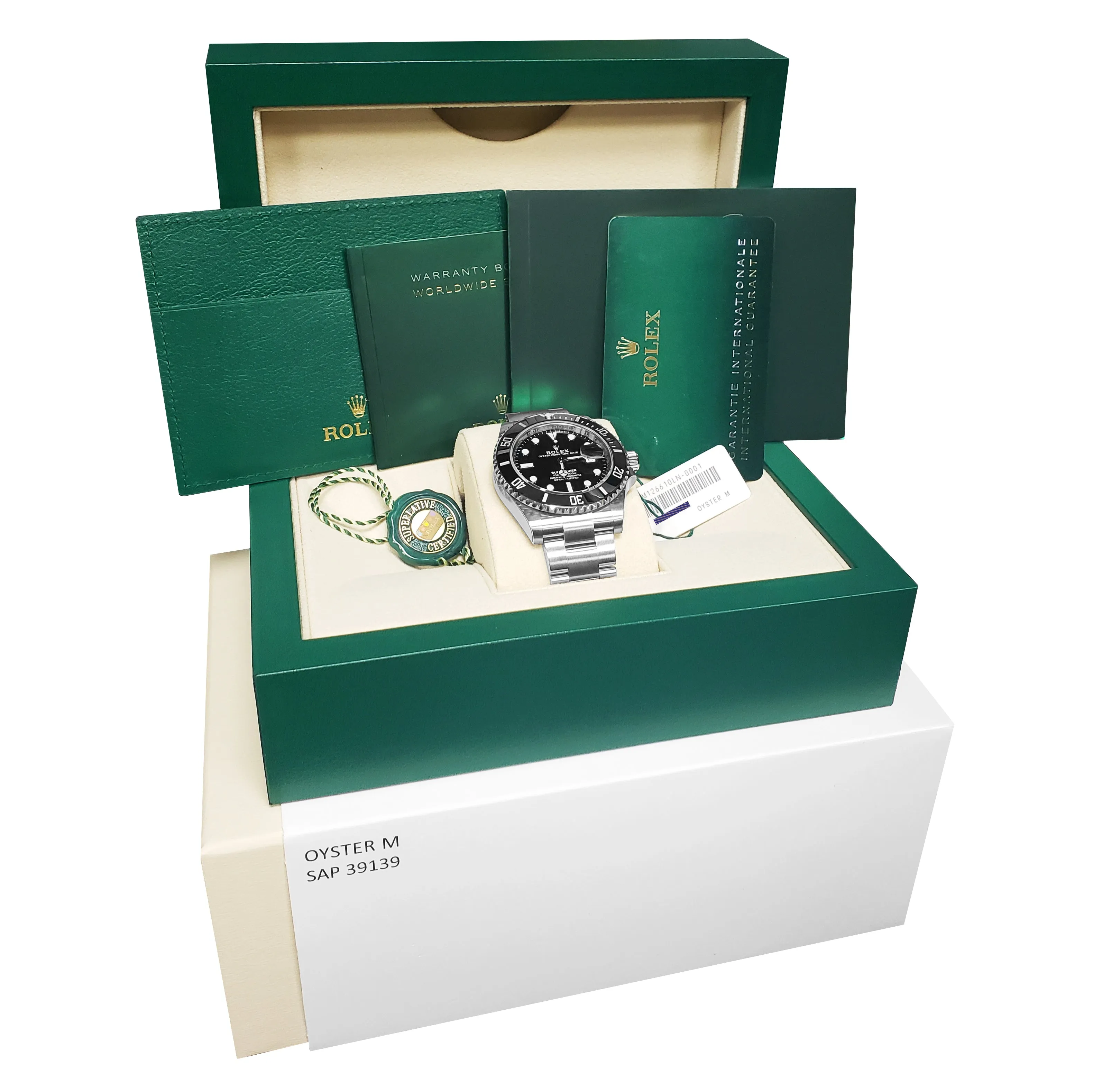 NEW STICKERED 2021 Rolex Submariner 41 Date Steel Black Ceramic Watch 126610 LN