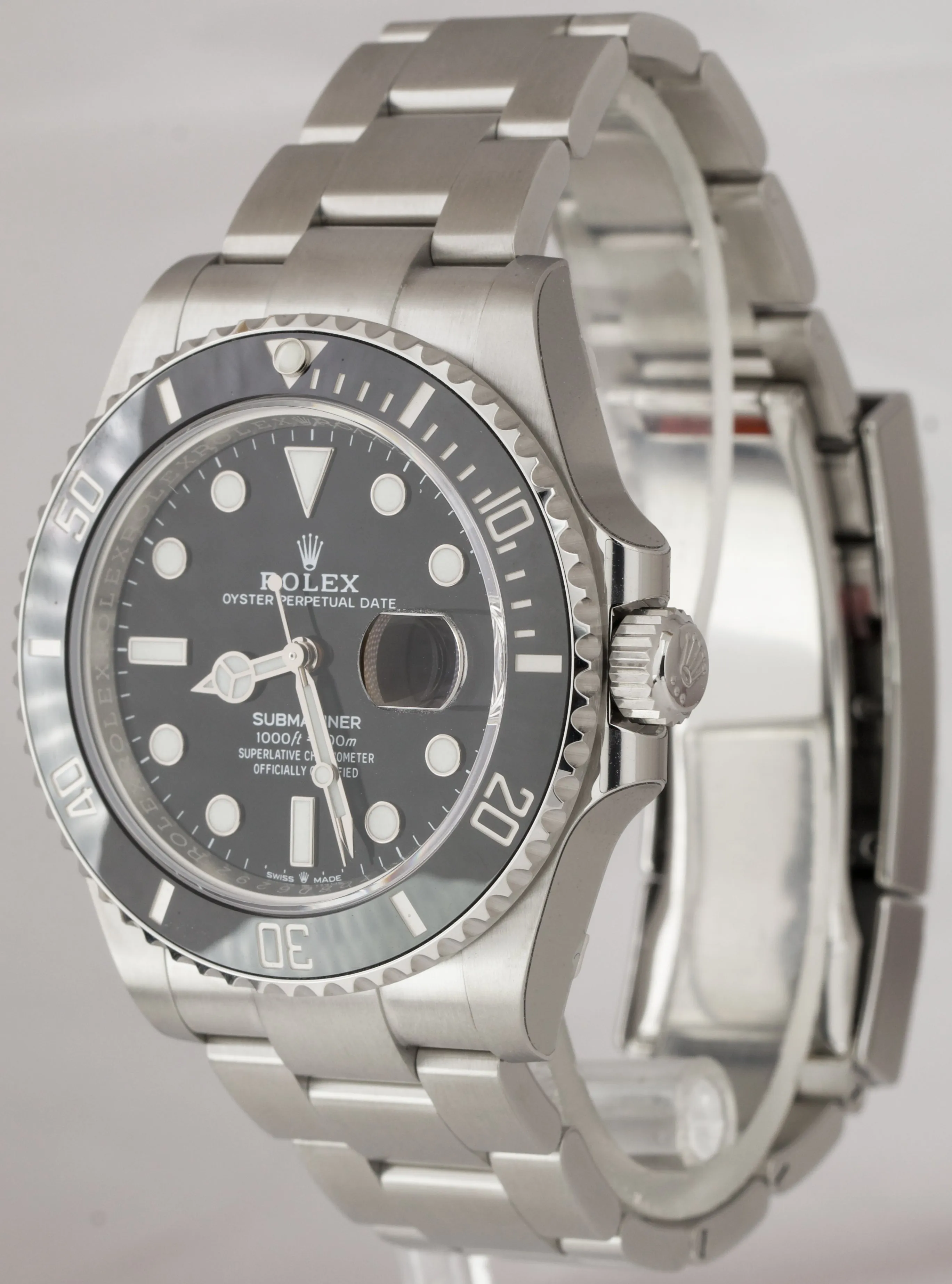 NEW STICKERED 2021 Rolex Submariner 41 Date Steel Black Ceramic Watch 126610 LN