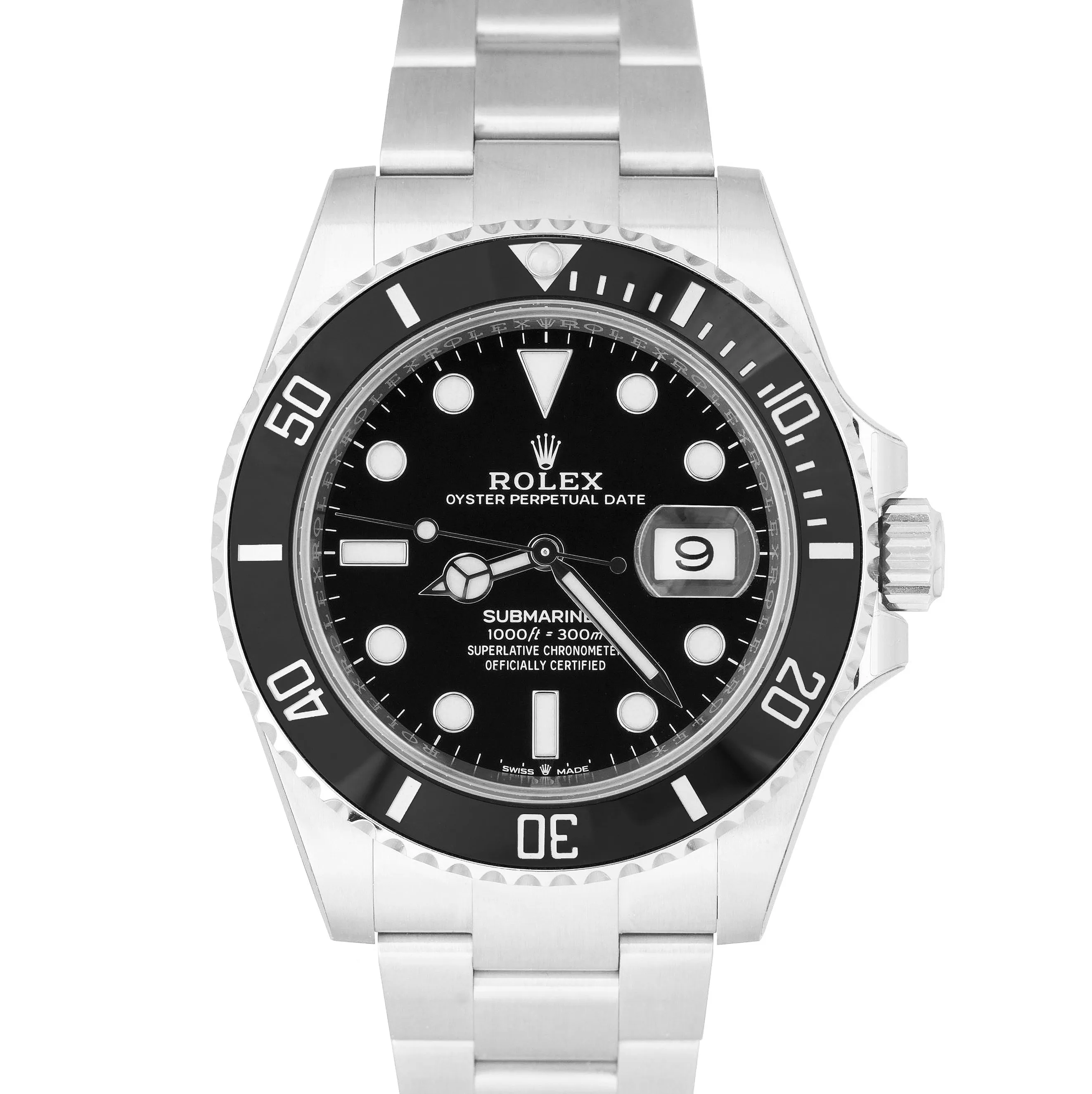 NEW STICKERED 2021 Rolex Submariner 41 Date Steel Black Ceramic Watch 126610 LN