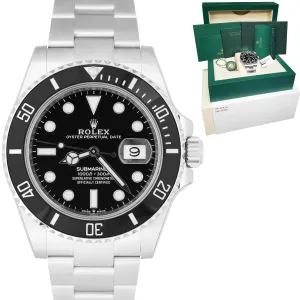 NEW STICKERED 2021 Rolex Submariner 41 Date Steel Black Ceramic Watch 126610 LN