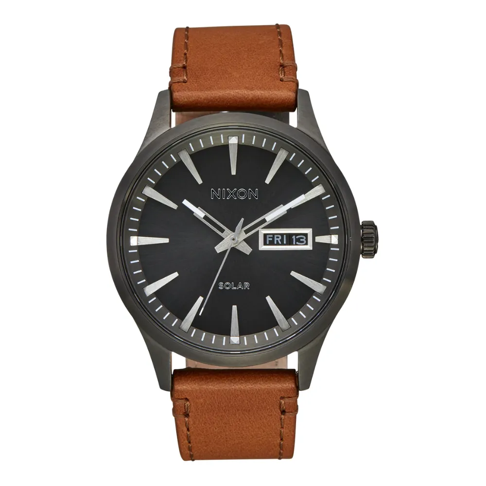 Nixon Men's Sentry Solar Leather