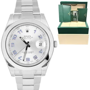 NOS STICKERED 2013 Rolex DateJust 41mm Silver Dial Stainless 116300 Watch B&P