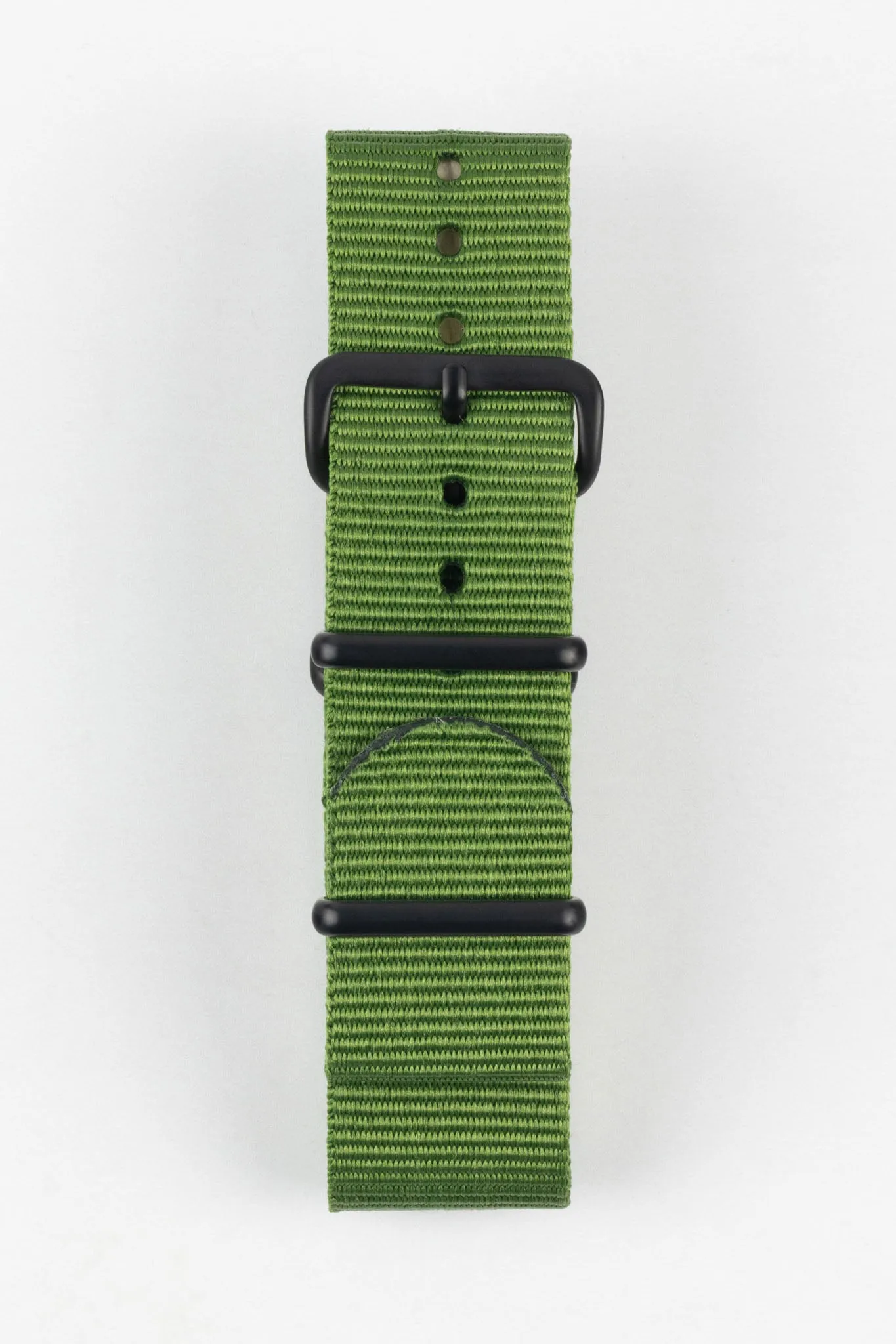 Nylon Watch Strap in GREEN with PVD Buckle and Keepers