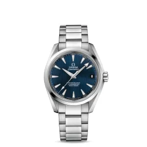Omega Aqua Terra 150M Seamaster 39mm Watch - Ref: 231.10.39.21.03.002 - Blue Index Dial, Stainless Steel Bracelet