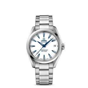 Omega Aqua Terra 150M Seamaster 39mm Watch - Ref: 231.90.39.21.04.001 - White Index Dial, Titanium Bracelet